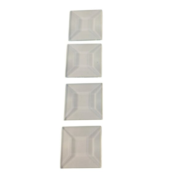 Beveled Clear Stained Glass Mosaic Tiles Lot of 17 square rectangle diamond 1-2 - Picture 2 of 6